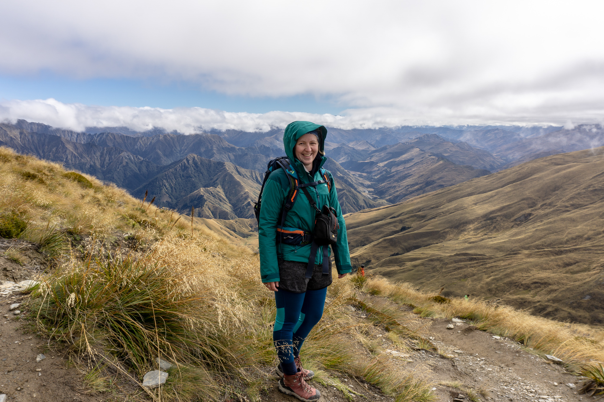 Female hiker standing on the Ben Lomond track